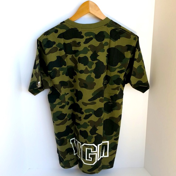 NWT BAPE 1st Camo Shark Tee Green/Camo M - Picture 6 of 11